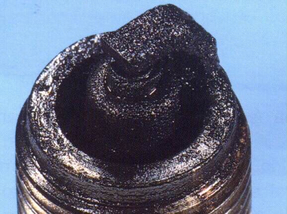 of spark plug  if black