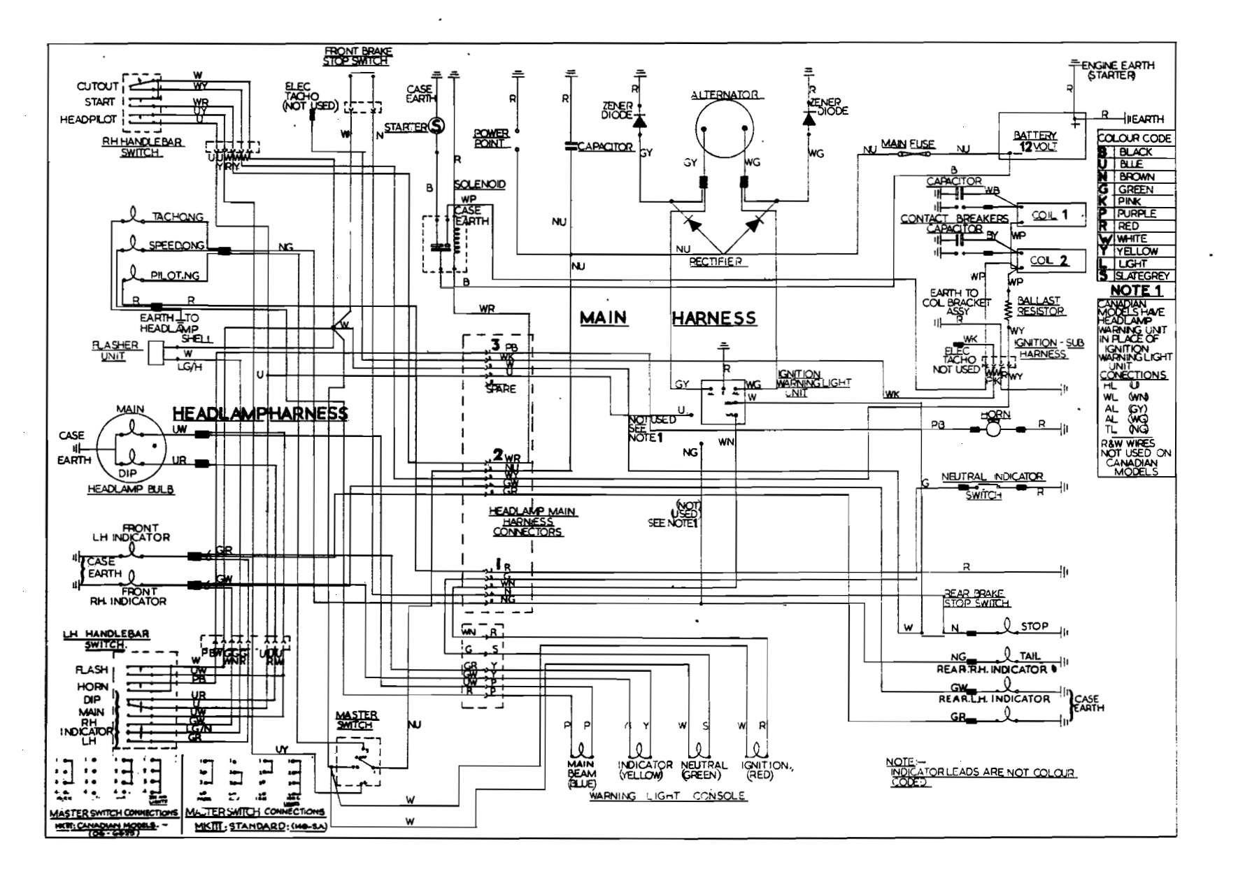 Norton Commando 750 Interstate 1972 Wiring Diagram - Wiring Diagram